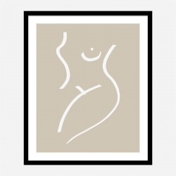 Body Sketch Sand Wall Art Print