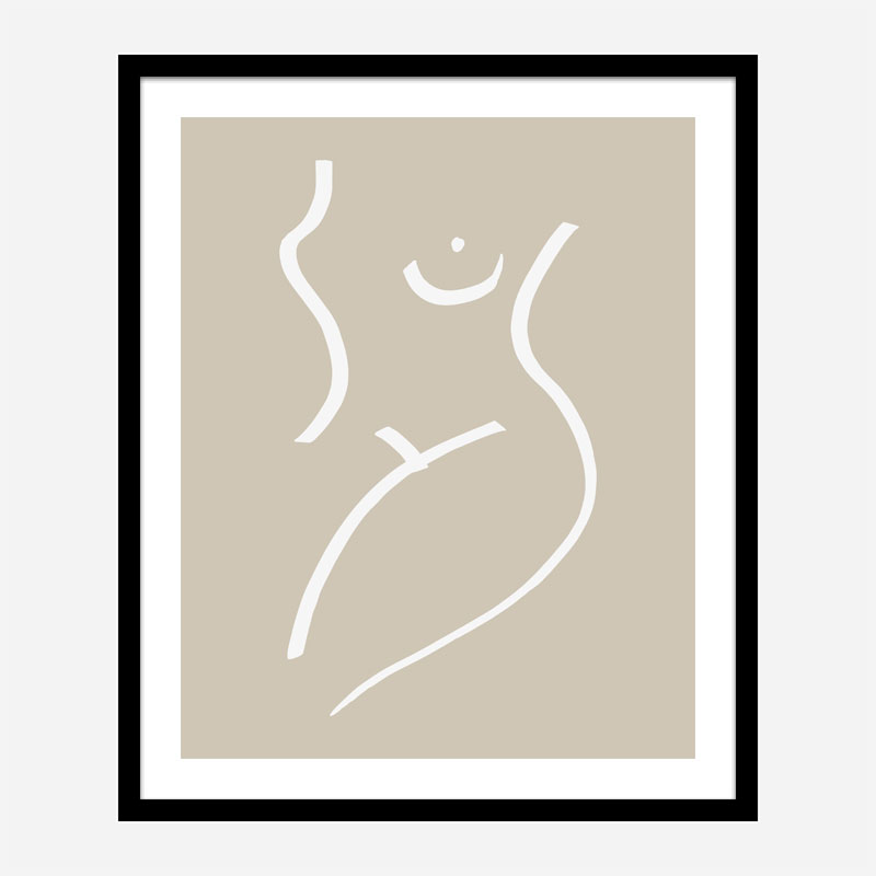 Body Sketch Sand Wall Art Print