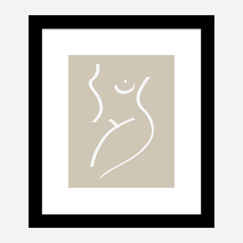 Body Sketch Sand Wall Art Print