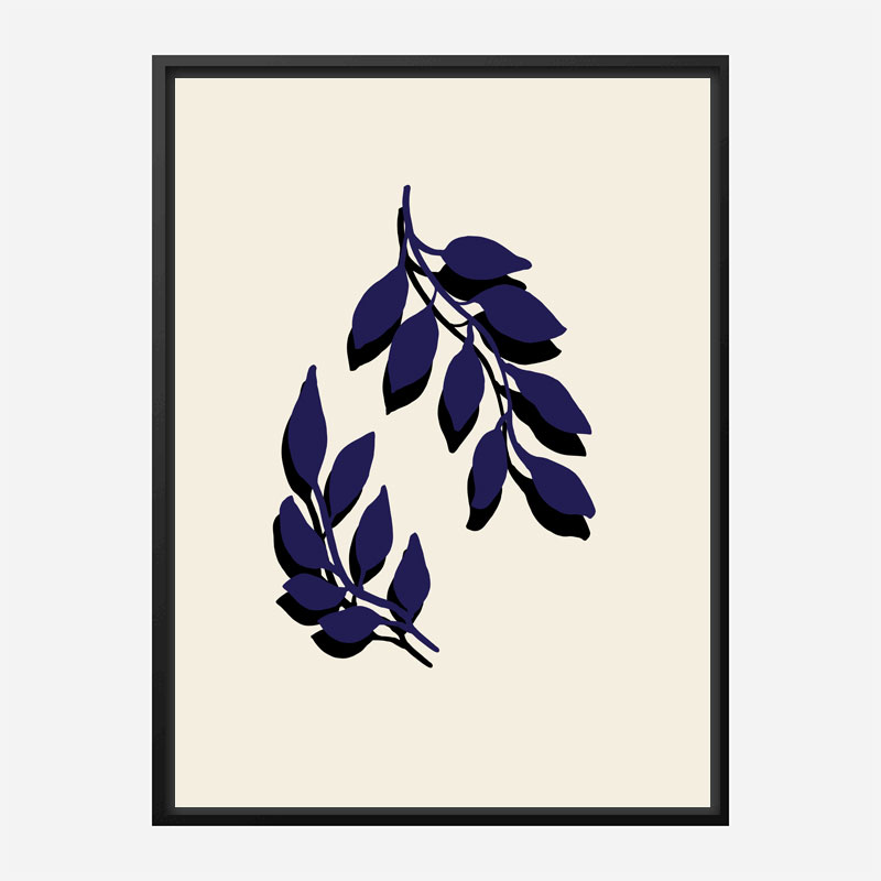 Blue Twigs Wall Art Print Blue Twigs Wall Art Print