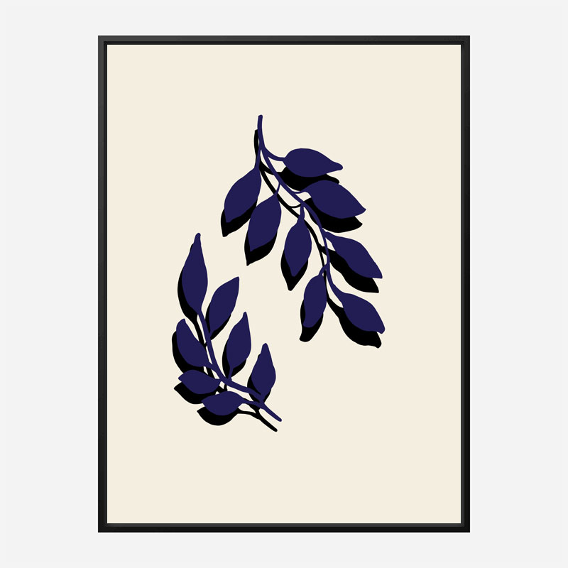 Blue Twigs Wall Art Print Blue Twigs Wall Art Print