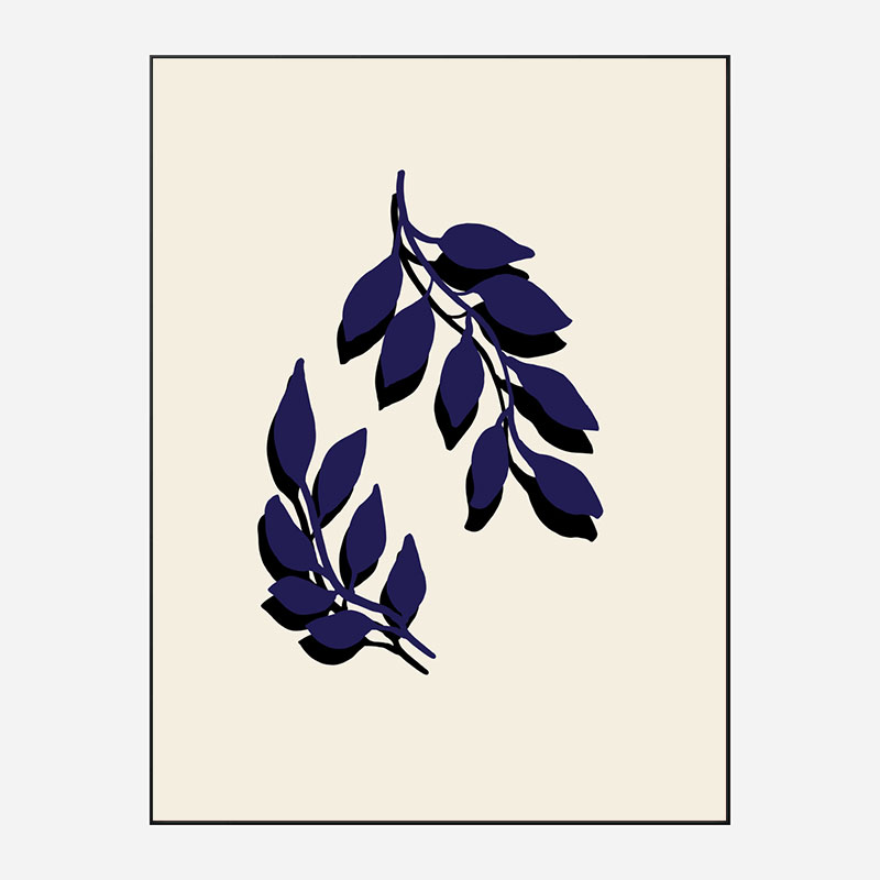 Blue Twigs Wall Art Print Blue Twigs Wall Art Print