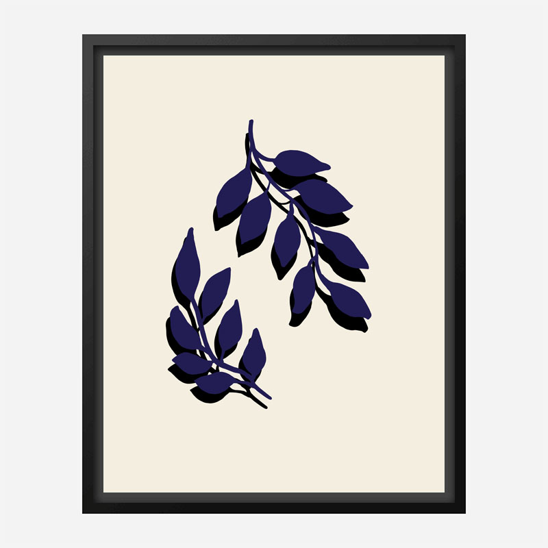 Blue Twigs Wall Art Print Blue Twigs Wall Art Print