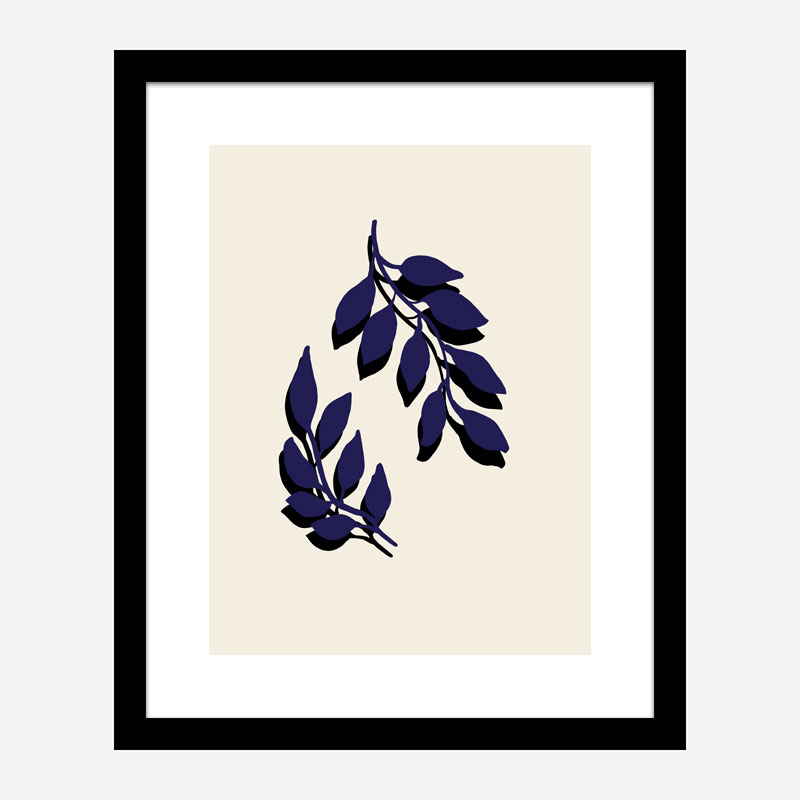 Blue Twigs Wall Art Print Blue Twigs Wall Art Print