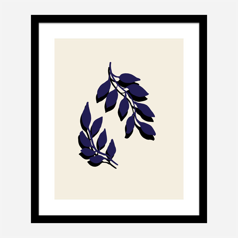 Blue Twigs Wall Art Print Blue Twigs Wall Art Print
