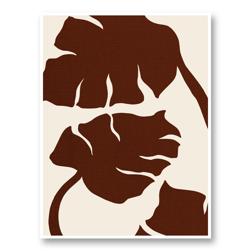 Monstera Canvas Brown Wall Art Print Monstera Canvas Brown Wall Art Print