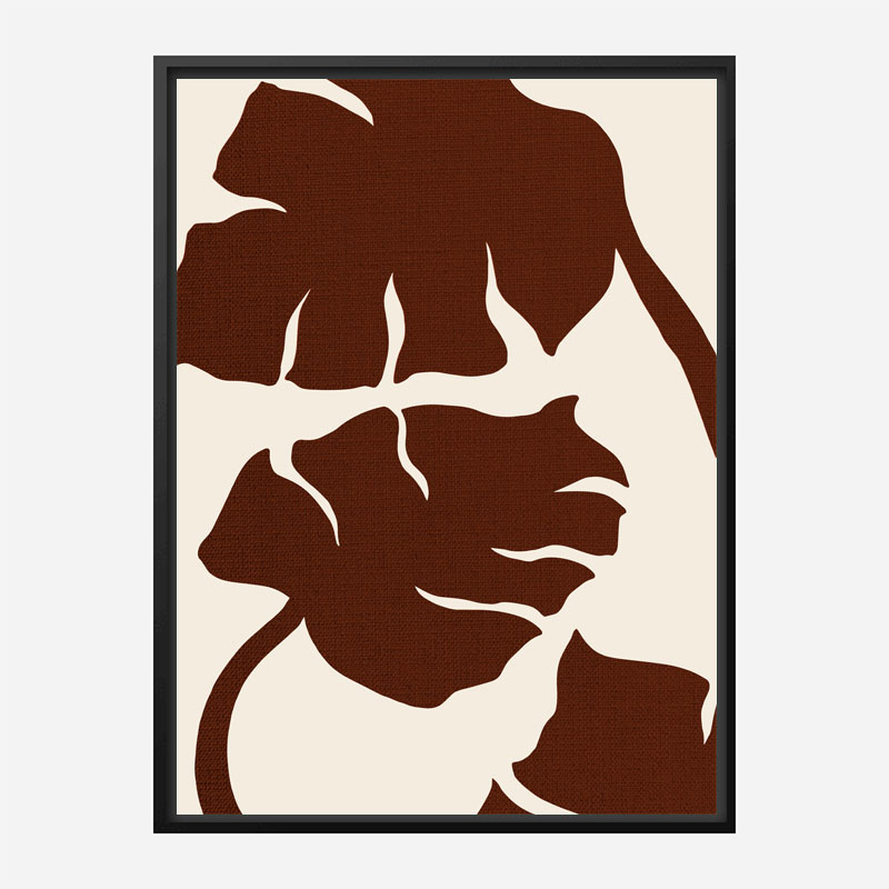 Monstera Canvas Brown Wall Art Print Monstera Canvas Brown Wall Art Print