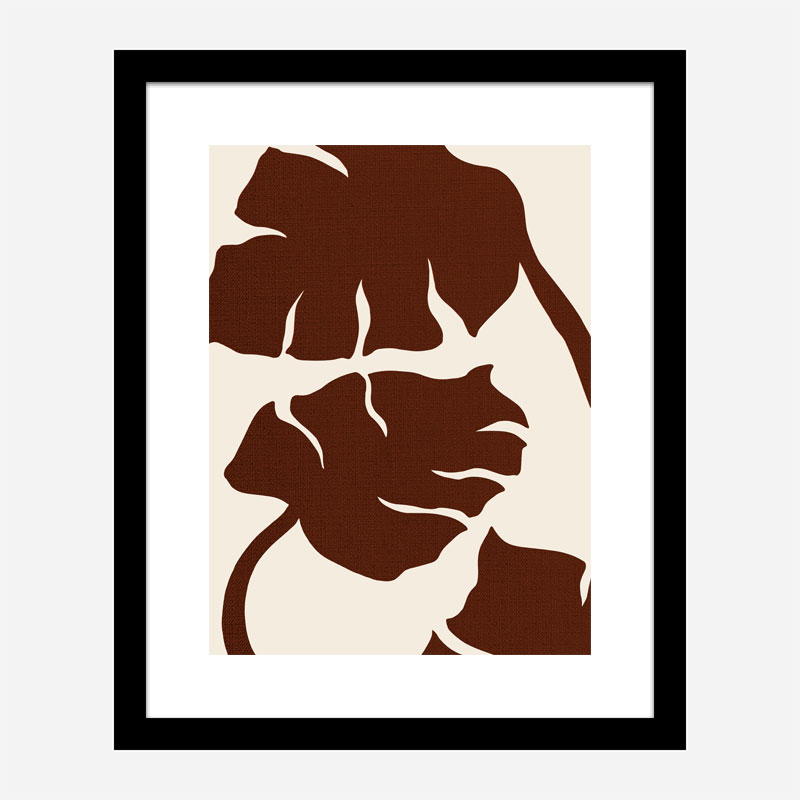 Monstera Canvas Brown Wall Art Print Monstera Canvas Brown Wall Art Print