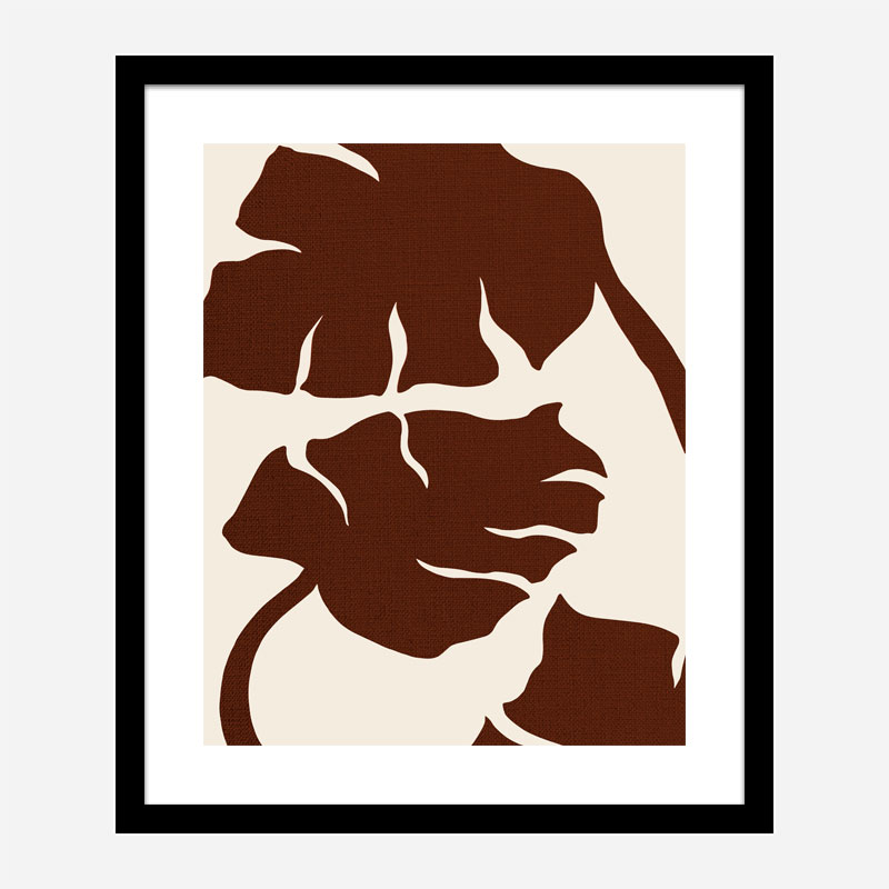 Monstera Canvas Brown Wall Art Print Monstera Canvas Brown Wall Art Print