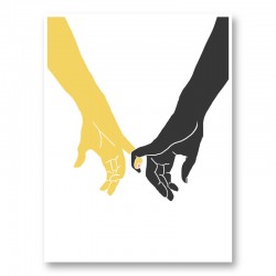 Hands Pinky Wall Art Print