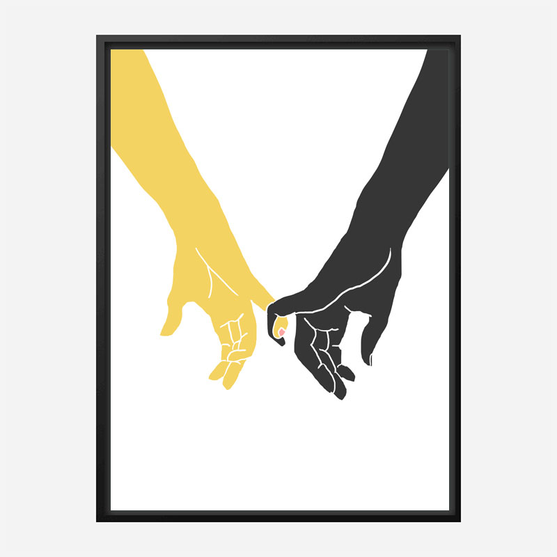 Hands Pinky Wall Art Print