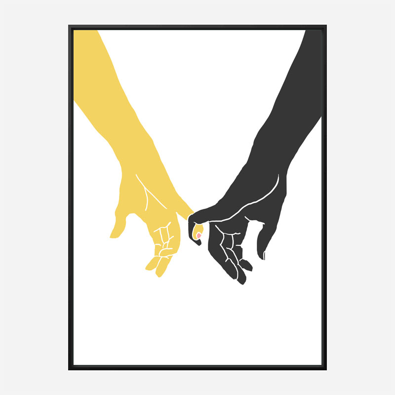 Hands Pinky Wall Art Print