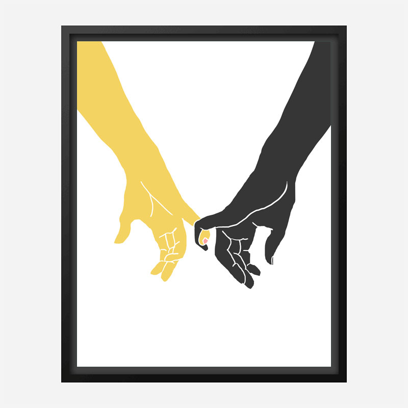 Hands Pinky Wall Art Print