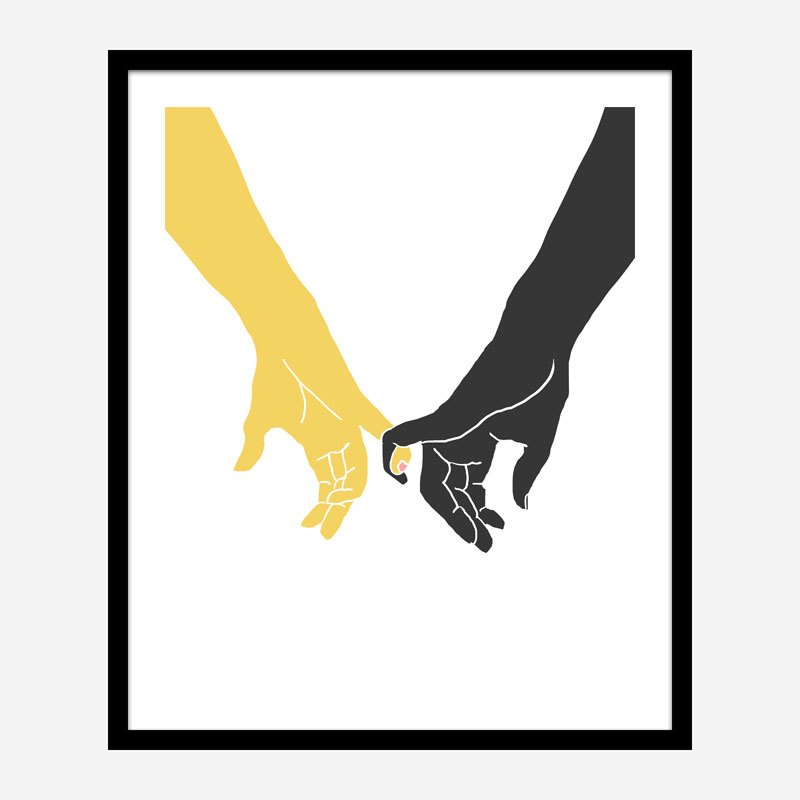 Hands Pinky Wall Art Print