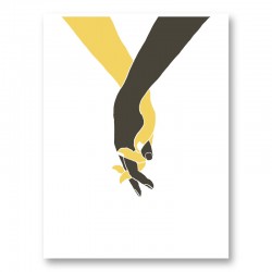 Holding Hands Wall Art Print