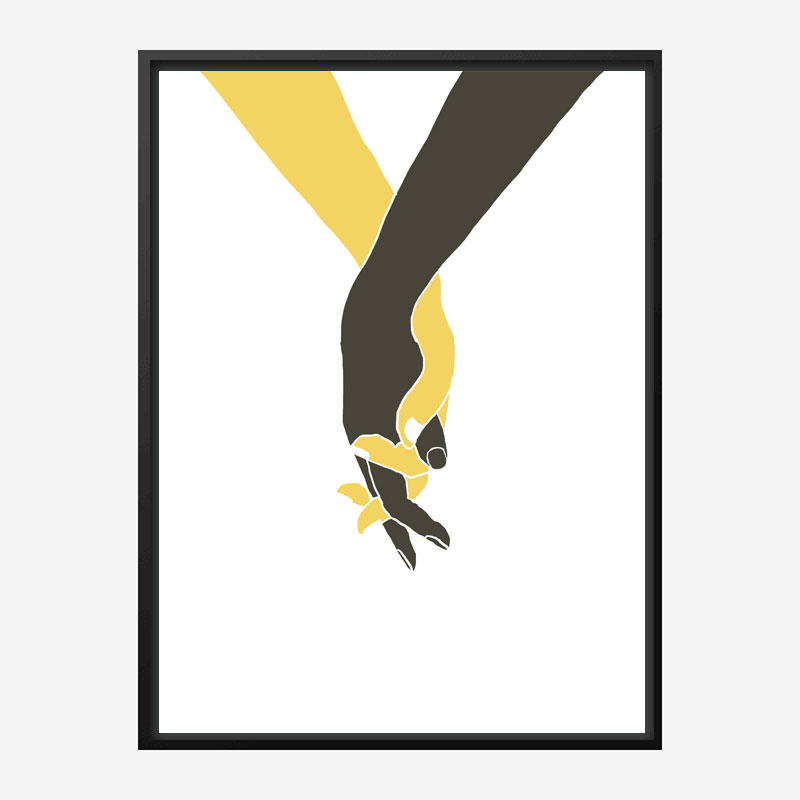 Holding Hands Wall Art Print