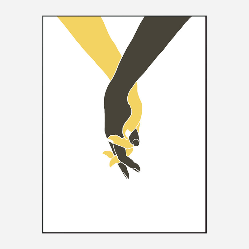 Holding Hands Wall Art Print