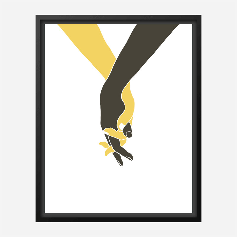 Holding Hands Wall Art Print