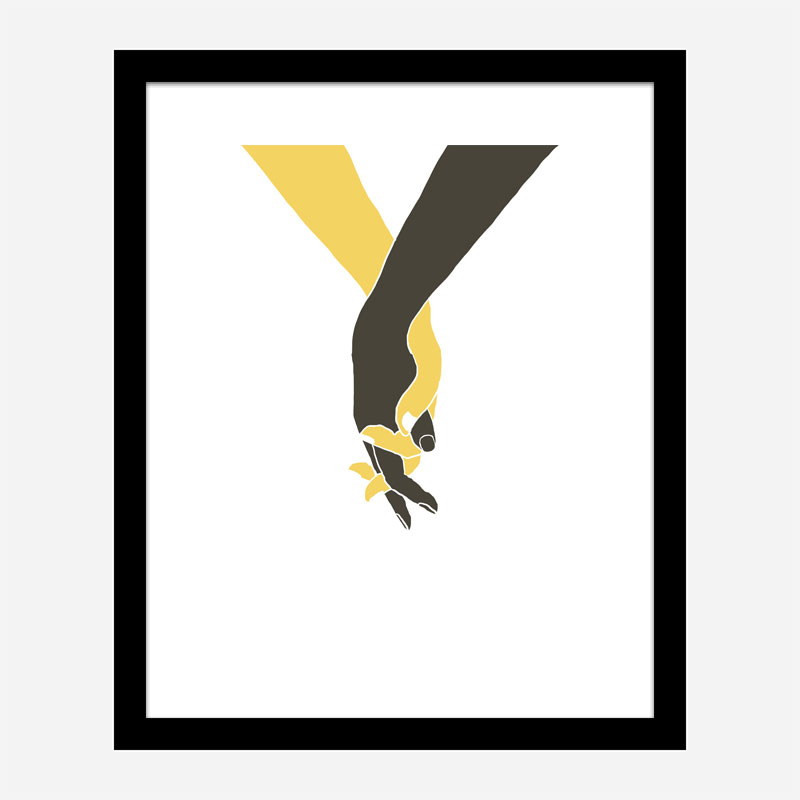 Holding Hands Wall Art Print