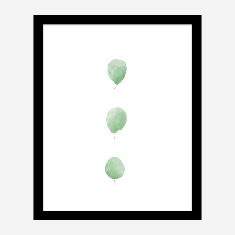 Birch Leaves in Row Wall Art Print