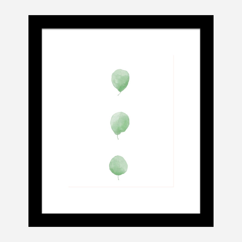 Birch Leaves in Row Wall Art Print