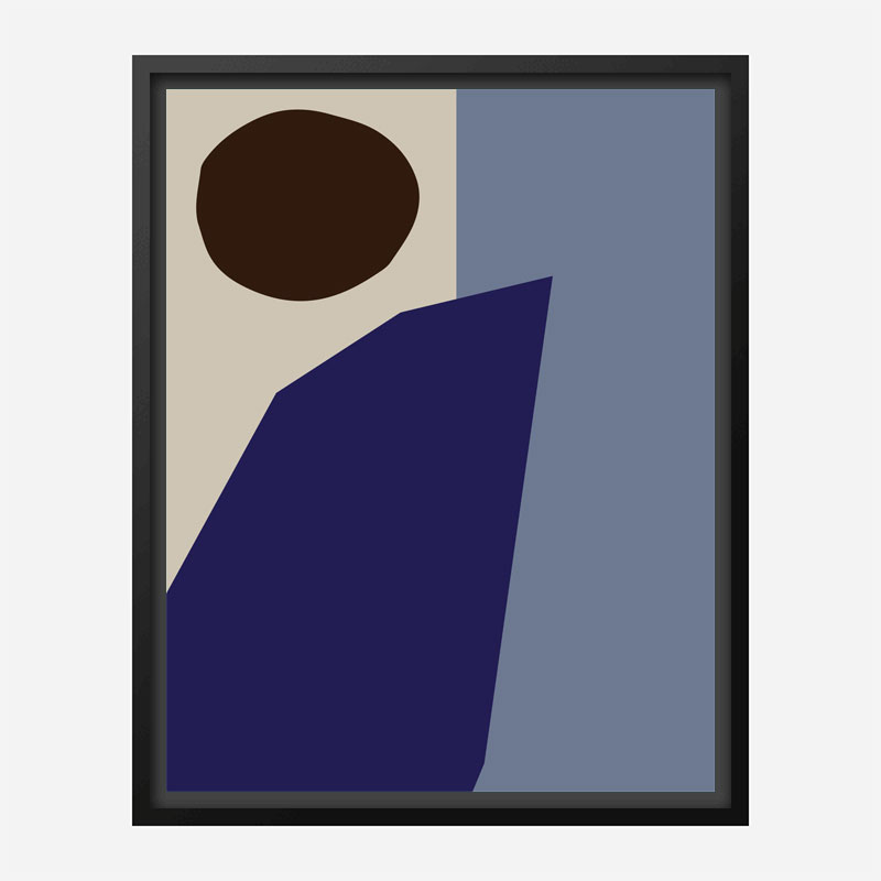 Color Blocks 02 Blue Wall Art Print