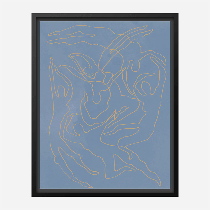 Blue Swimmers Wall Art Print