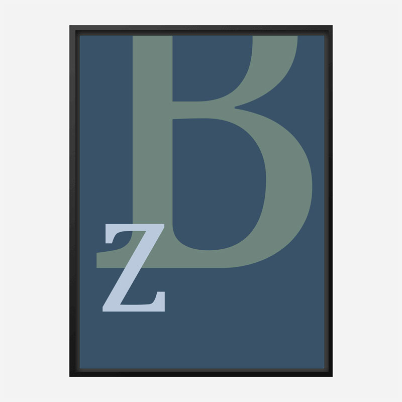 Letter B Wall Art Print