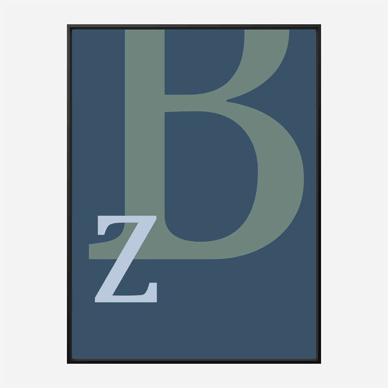 Letter B Wall Art Print