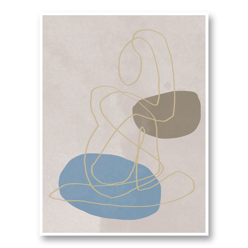 Golden Lines Wall Art Print