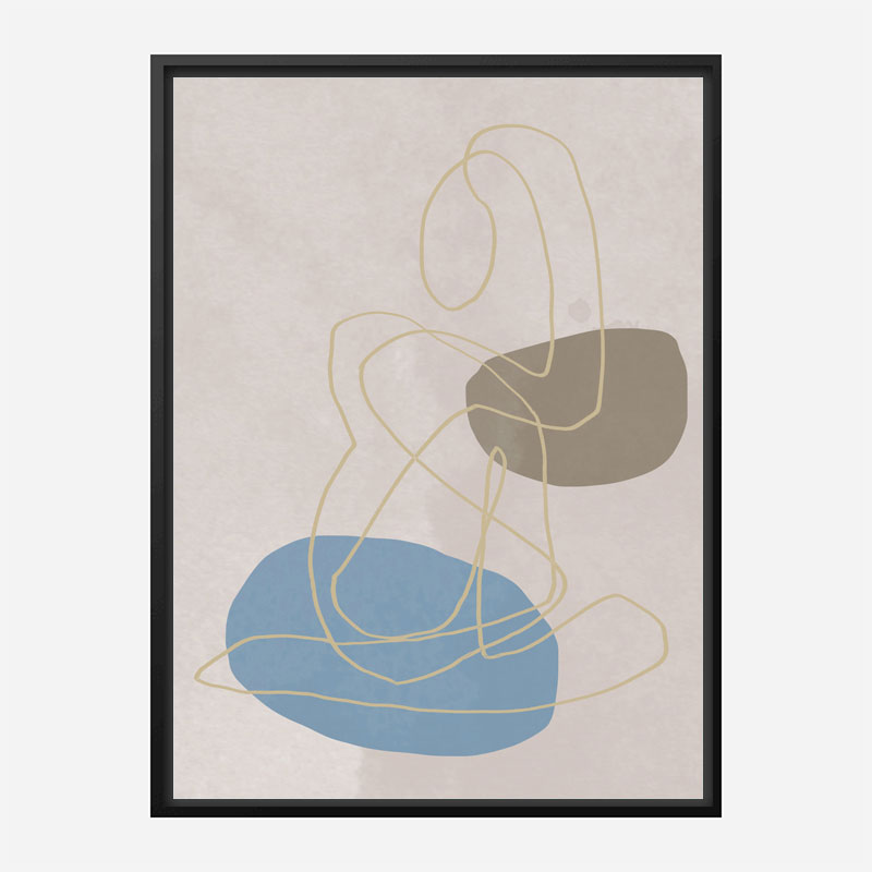 Golden Lines Wall Art Print