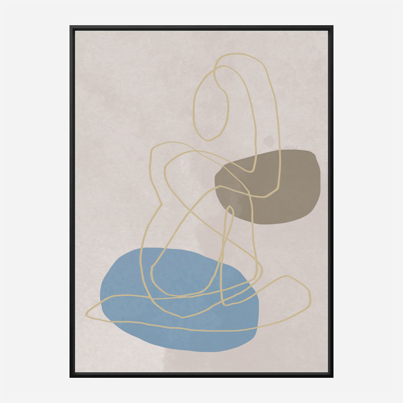 Golden Lines Wall Art Print