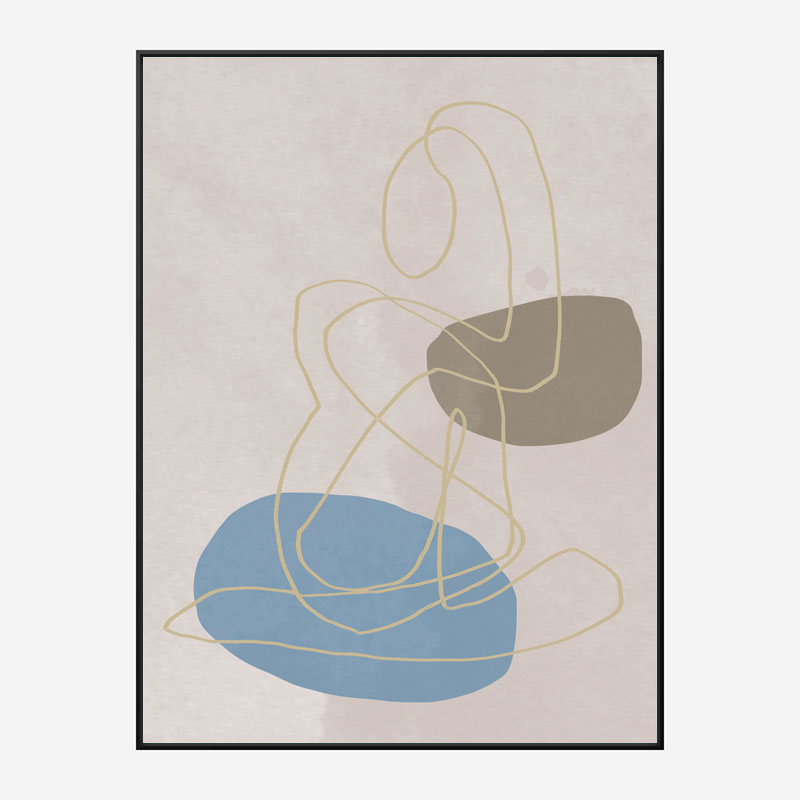 Golden Lines Wall Art Print