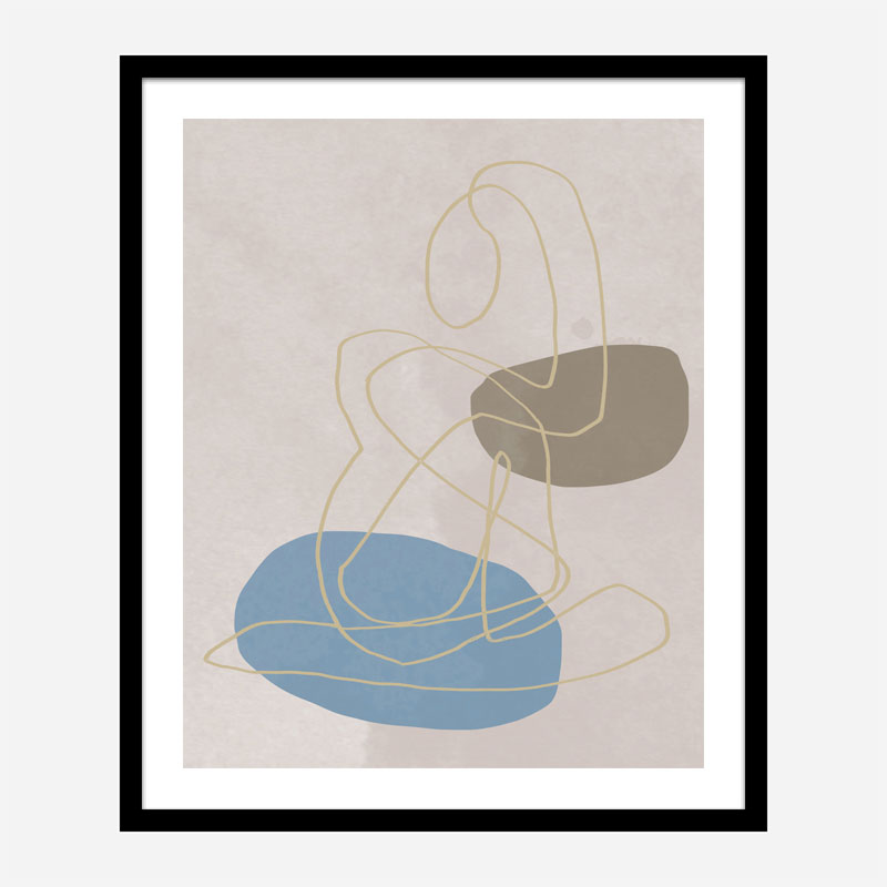 Golden Lines Wall Art Print