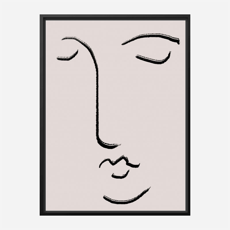 Closed Eyes Wall Art Print