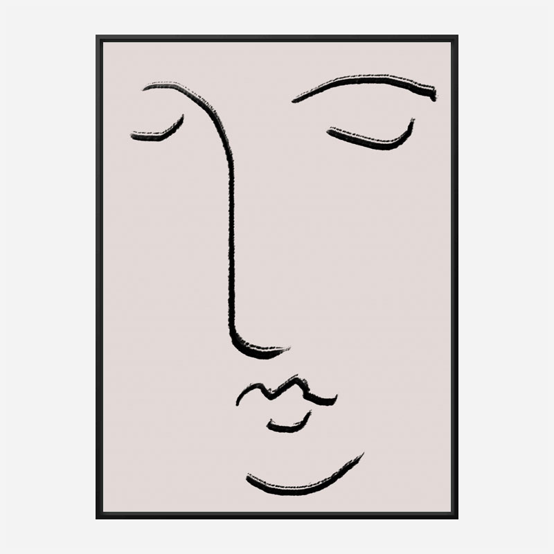 Closed Eyes Wall Art Print