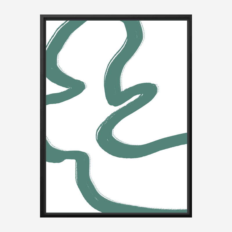 Road Green Wall Art Print