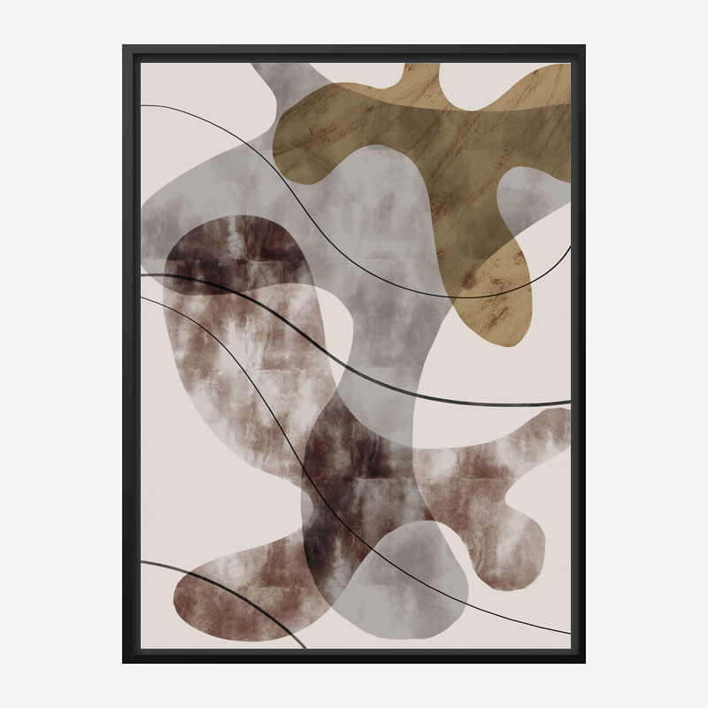 Brown Seaweed Wall Art Print