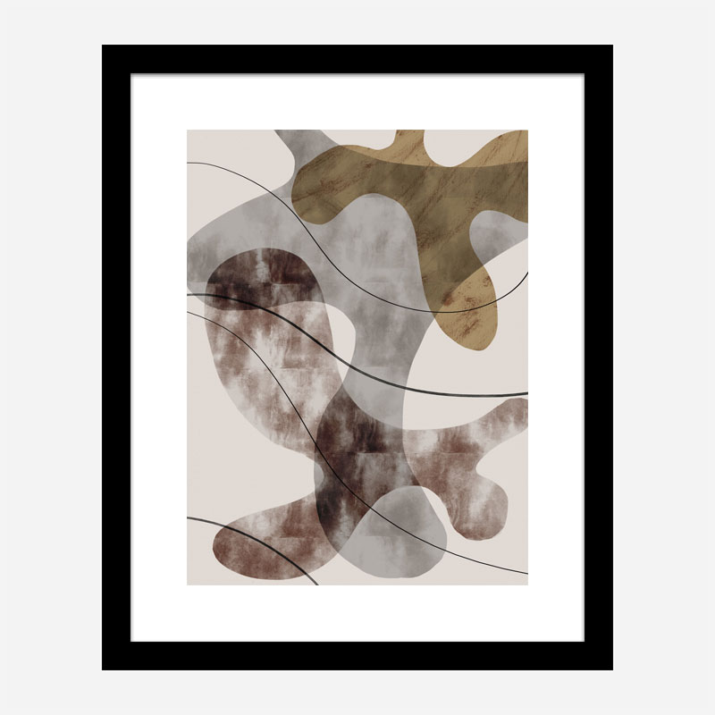 Brown Seaweed Wall Art Print