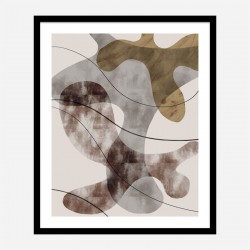 Brown Seaweed Wall Art Print