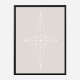 Grid Star Grey Wall Art Print