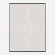 Grid Star Grey Wall Art Print