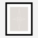 Grid Star Grey Wall Art Print