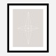 Grid Star Grey Wall Art Print