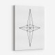 Grid Star White Wall Art Print