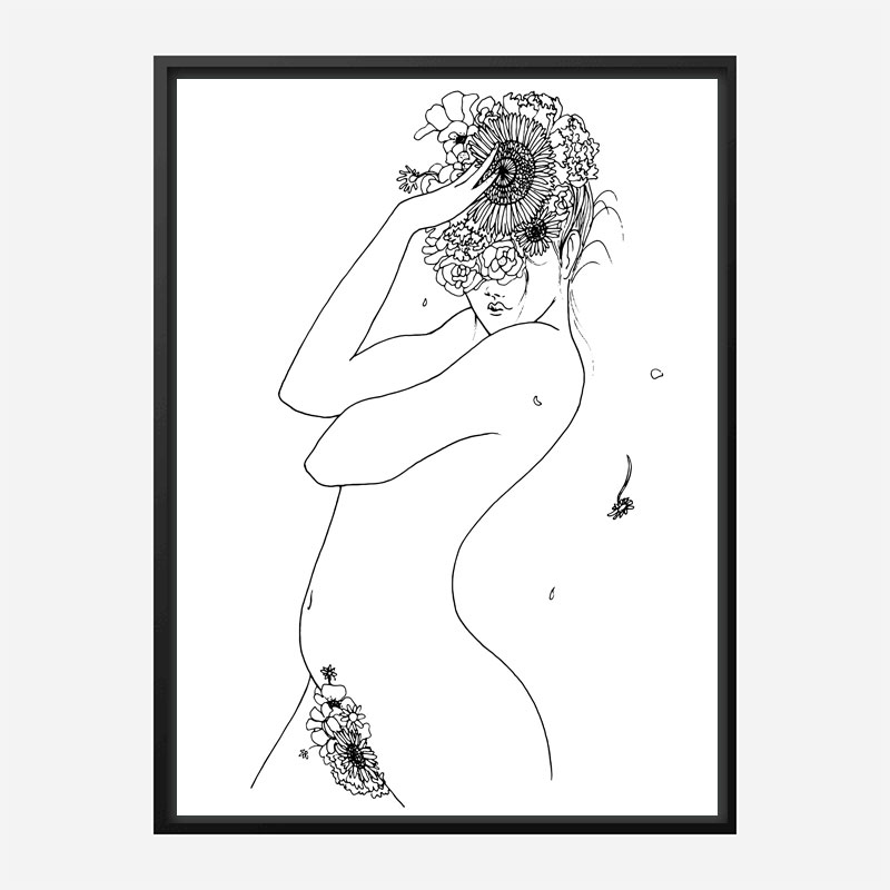 Flower Girl Wall Art Print