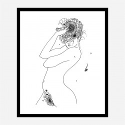 Flower Girl Wall Art Print