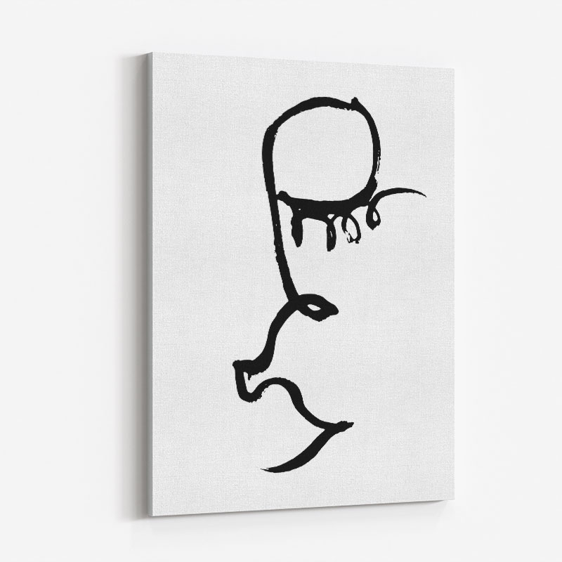 Half Face Black Wall Art Print Half Face Black Wall Art Print