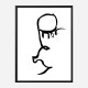 Half Face Black Wall Art Print Half Face Black Wall Art Print