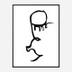 Half Face Black Wall Art Print Half Face Black Wall Art Print